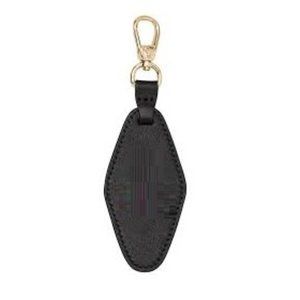 NWT Pop & Suki Leather Black Noir Luggage Tag Key